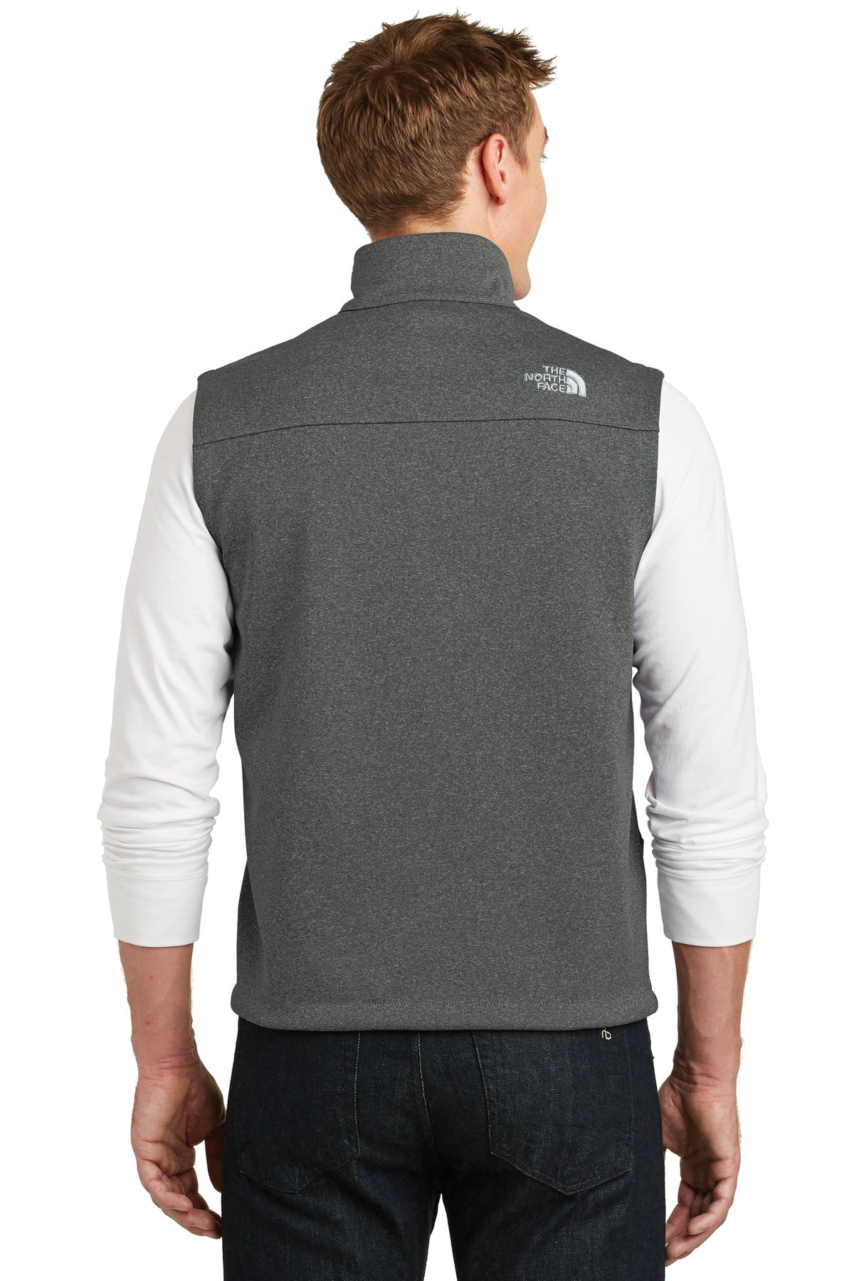 Custom Embroidered The North Face  Ridgewall Soft Shell Vest. NF0A3LGZ,TNF Dark Grey Heather