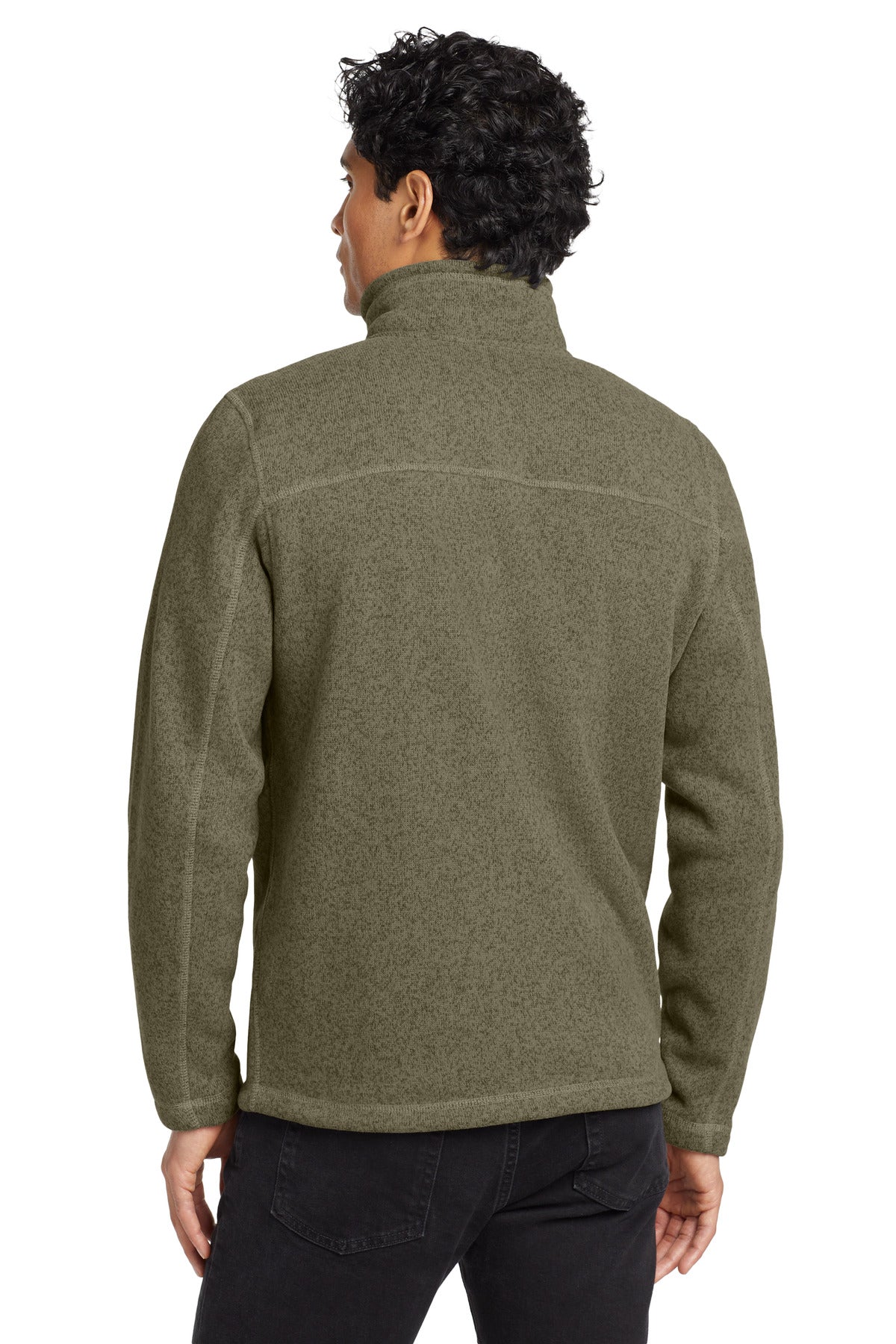 Custom Embroidered The North Face  Sweater Fleece Jacket. NF0A3LH7,New Taupe Green Heather