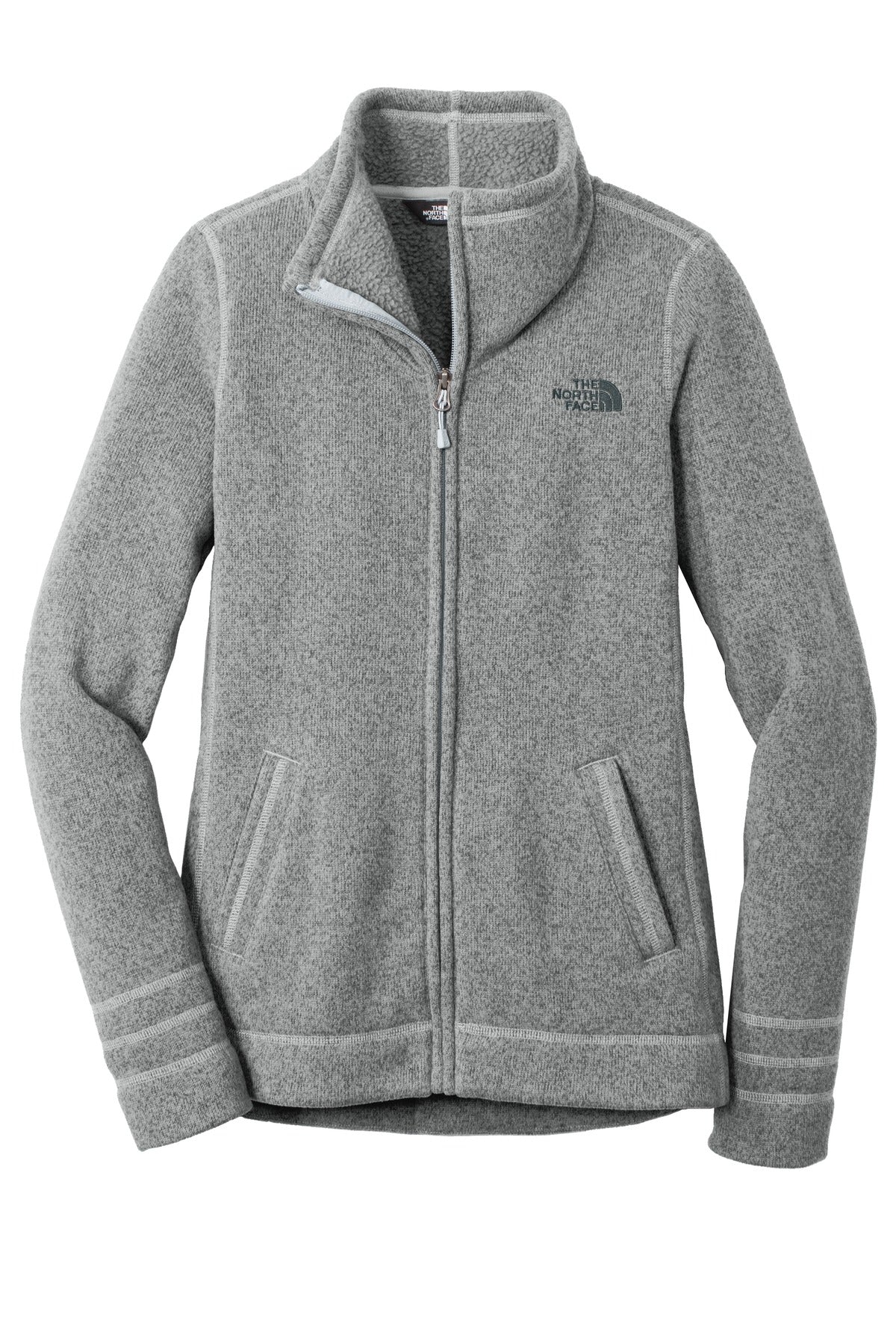 Custom Embroidered The North Face Outerwear in TNF Medium Grey Heather