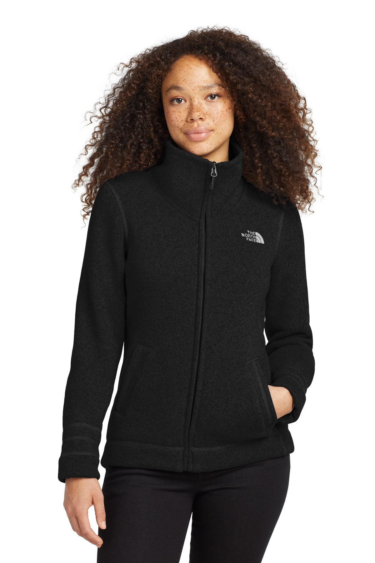 Custom Embroidered The North Face Outerwear in TNF Black Heather