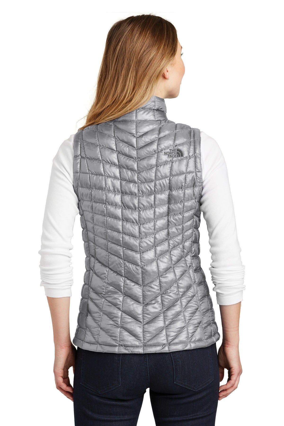 Custom Embroidered The North Face  Women's ThermoBall   Trekker Vest. NF0A3LHL,Mid Grey