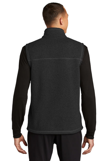 Custom Embroidered The North Face  Sweater Fleece Vest NF0A47FA,TNF Black Heather