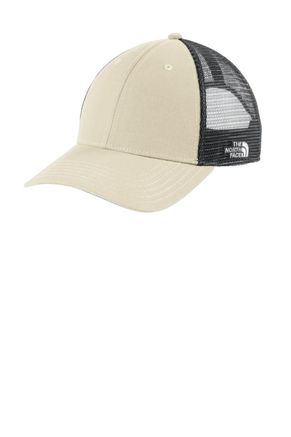 Custom Embroidered The North Face Caps in Vintage White/ Asphalt Grey