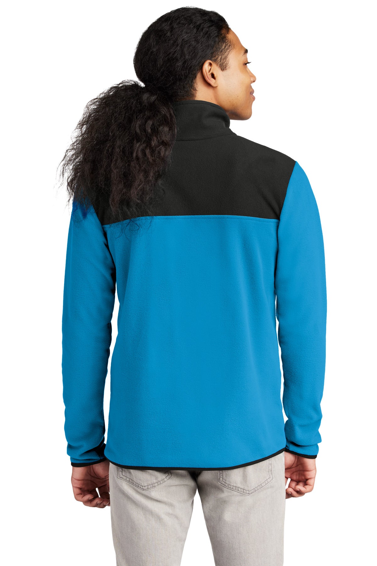 Custom Embroidered The North Face Glacier 1/4-Zip Fleece NF0A7V4L,Hero Blue/ TNF Black