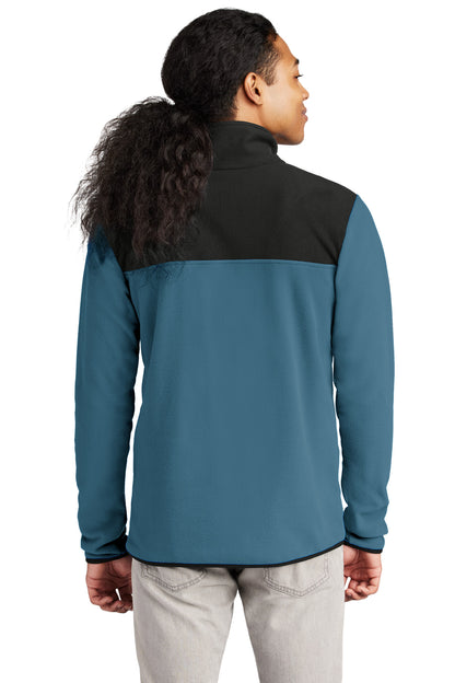 Custom Embroidered The North Face Glacier 1/4-Zip Fleece NF0A7V4L,Shady Blue/ TNF Black