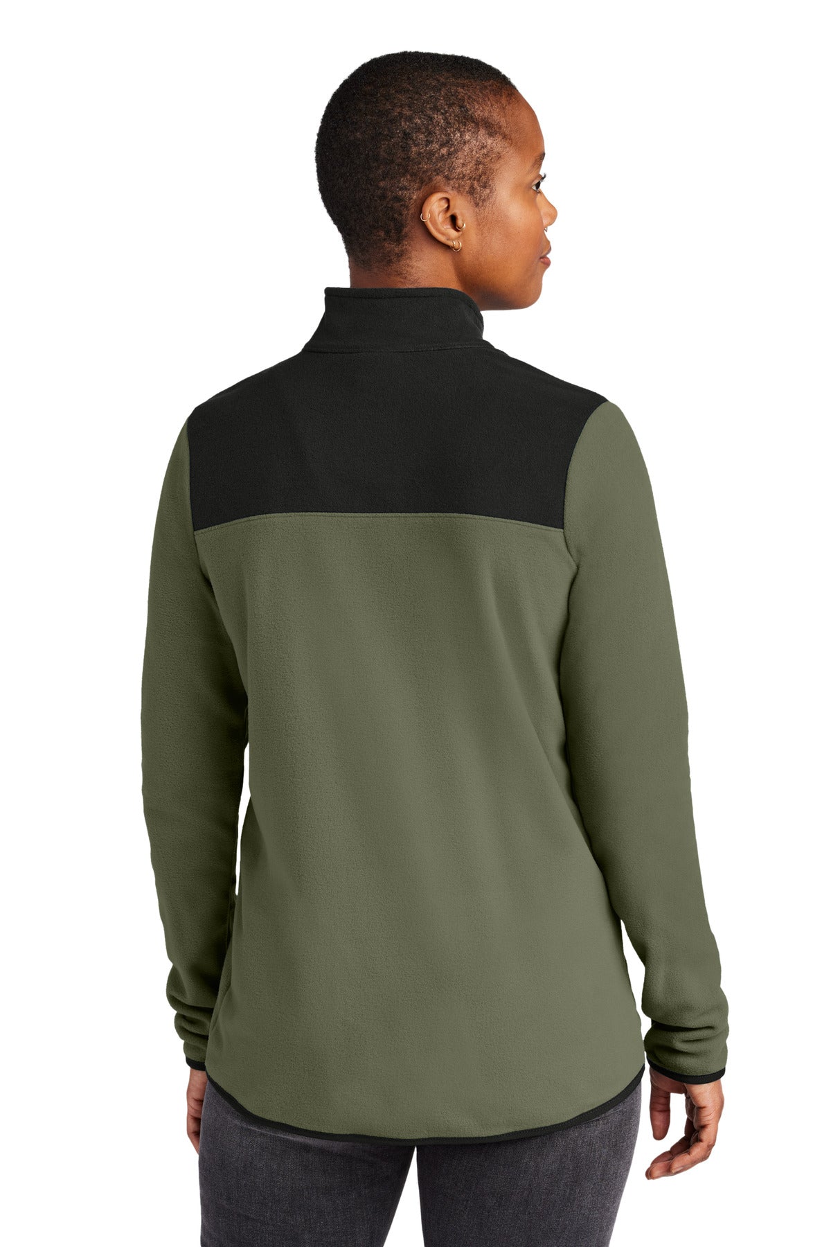 Custom Embroidered The North Face Women's Glacier 1/4-Zip Fleece NF0A7V4M,New Taupe Green/ TNF Black