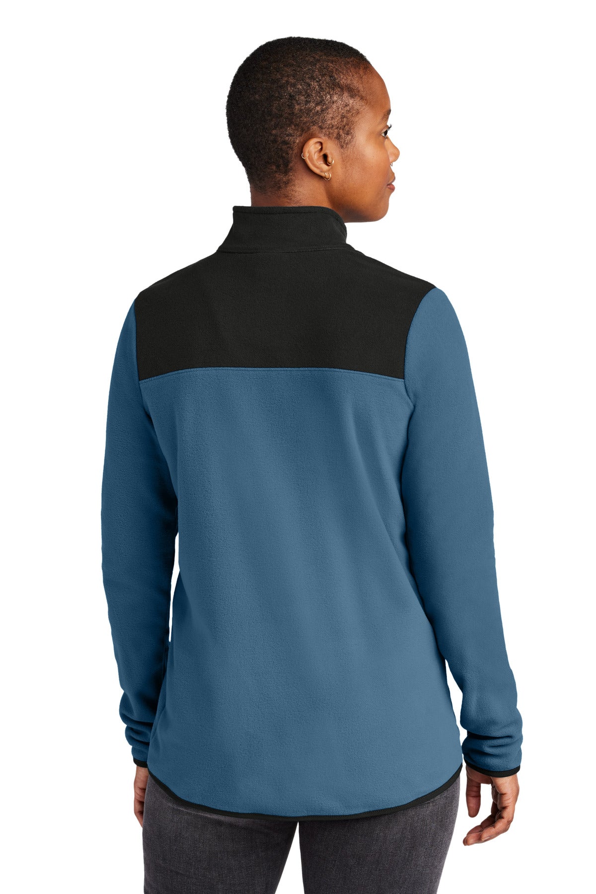 Custom Embroidered The North Face Women's Glacier 1/4-Zip Fleece NF0A7V4M,Shady Blue/ TNF Black