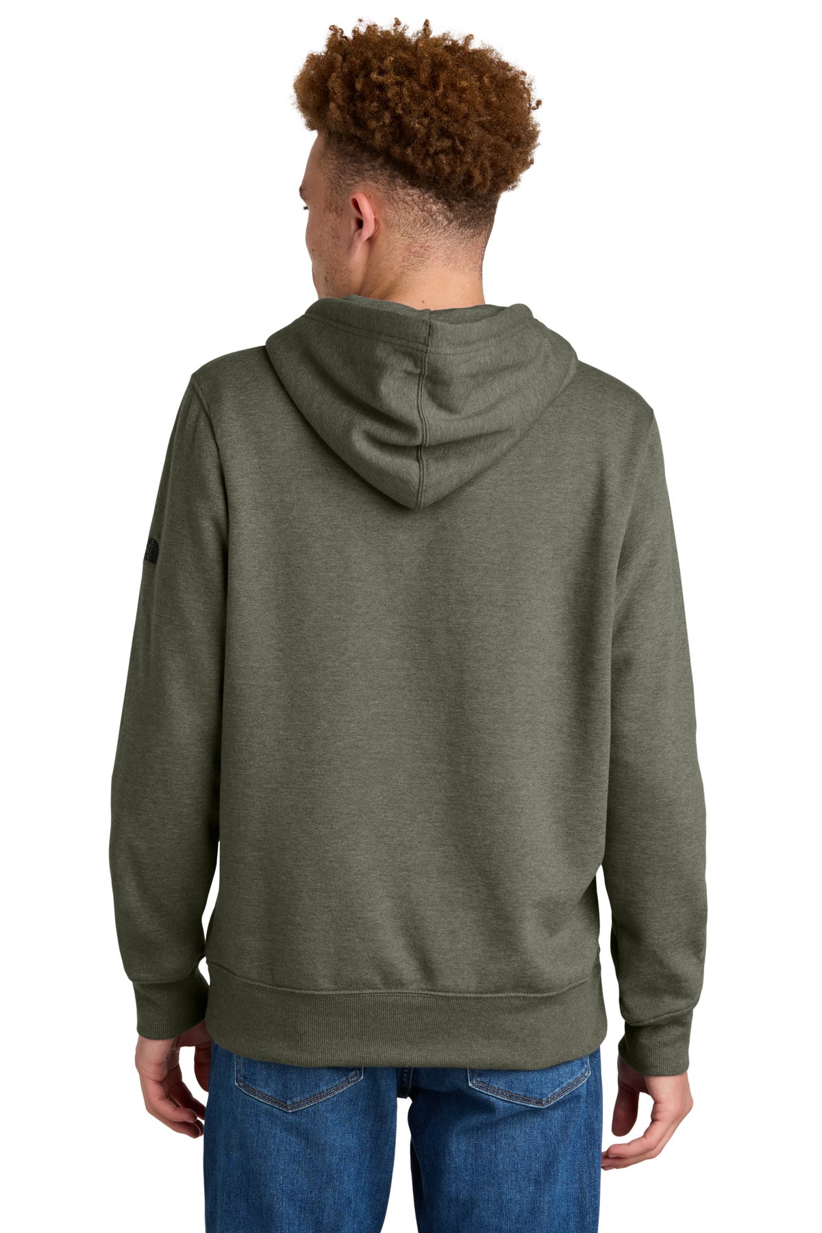 Custom Embroidered The North Face Sleeve Logo Pullover Hoodie NF0A8AU0,New Taupe Green Heather