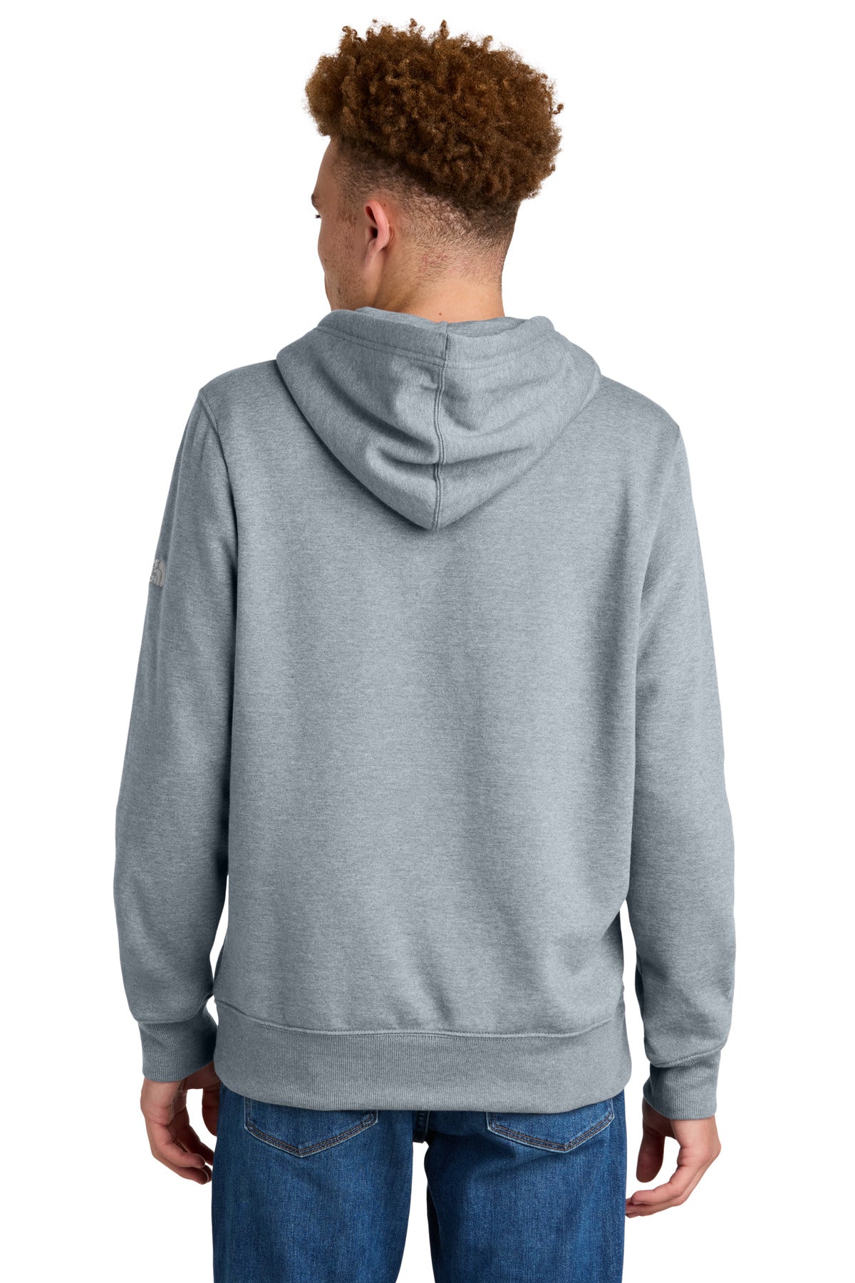 Custom Embroidered The North Face Sleeve Logo Pullover Hoodie NF0A8AU0,TNF Light Grey Heather