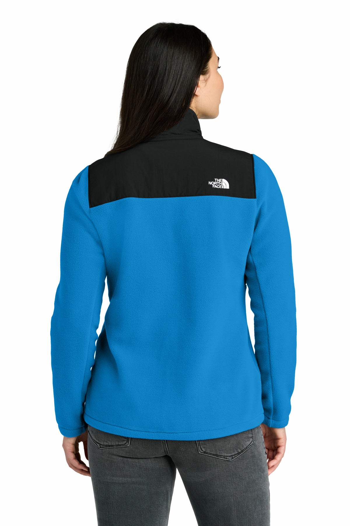 Custom Embroidered The North Face Women's Highest Peak Full-Zip Fleece Jacket NF0A8BUR,Hero Blue/ TNF Black
