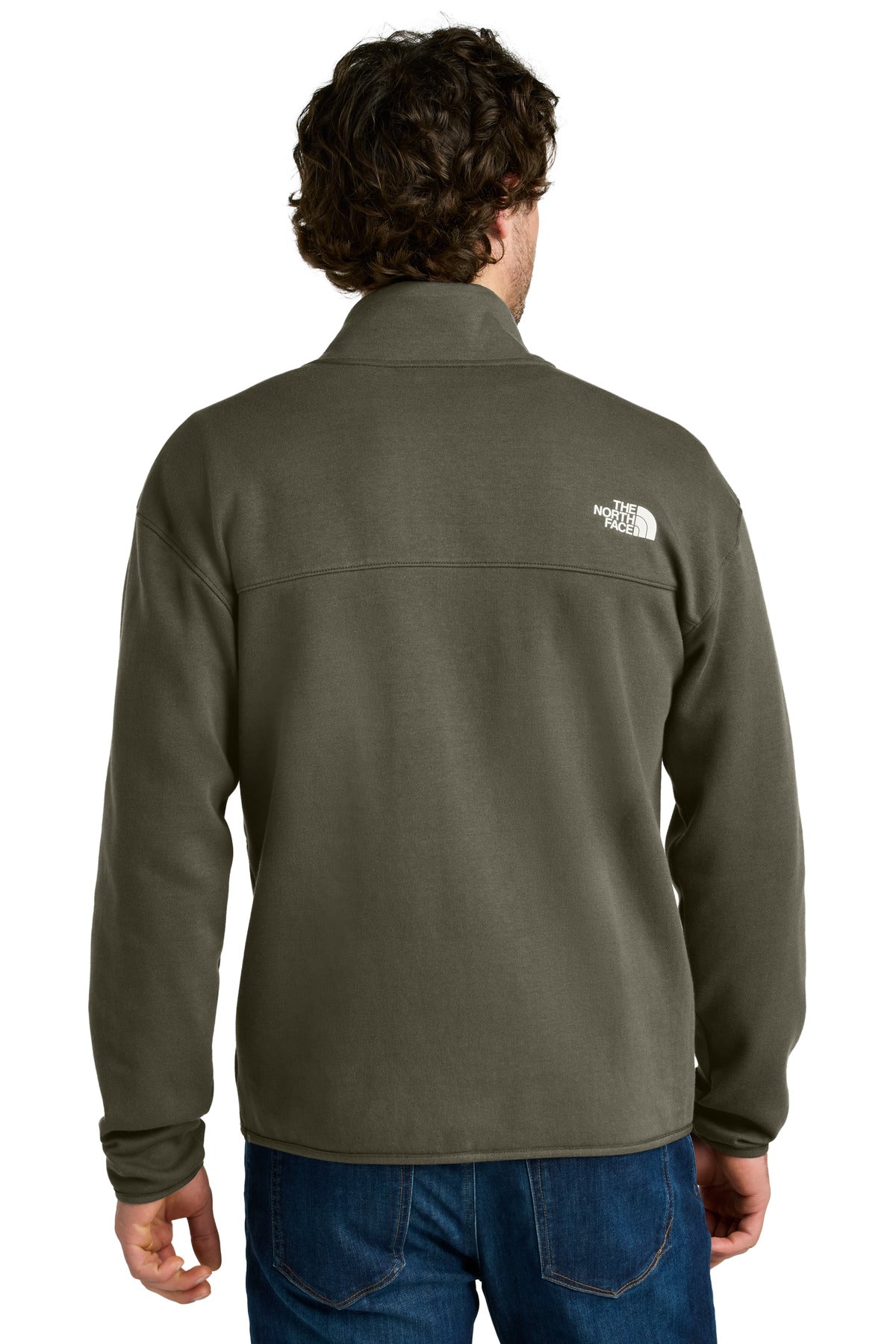 Custom Embroidered The North Face Double-Knit 1/2-Zip Fleece NF0A8C5G,New Taupe Green