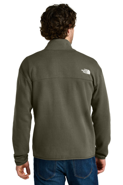 Custom Embroidered The North Face Double-Knit 1/2-Zip Fleece NF0A8C5G,New Taupe Green