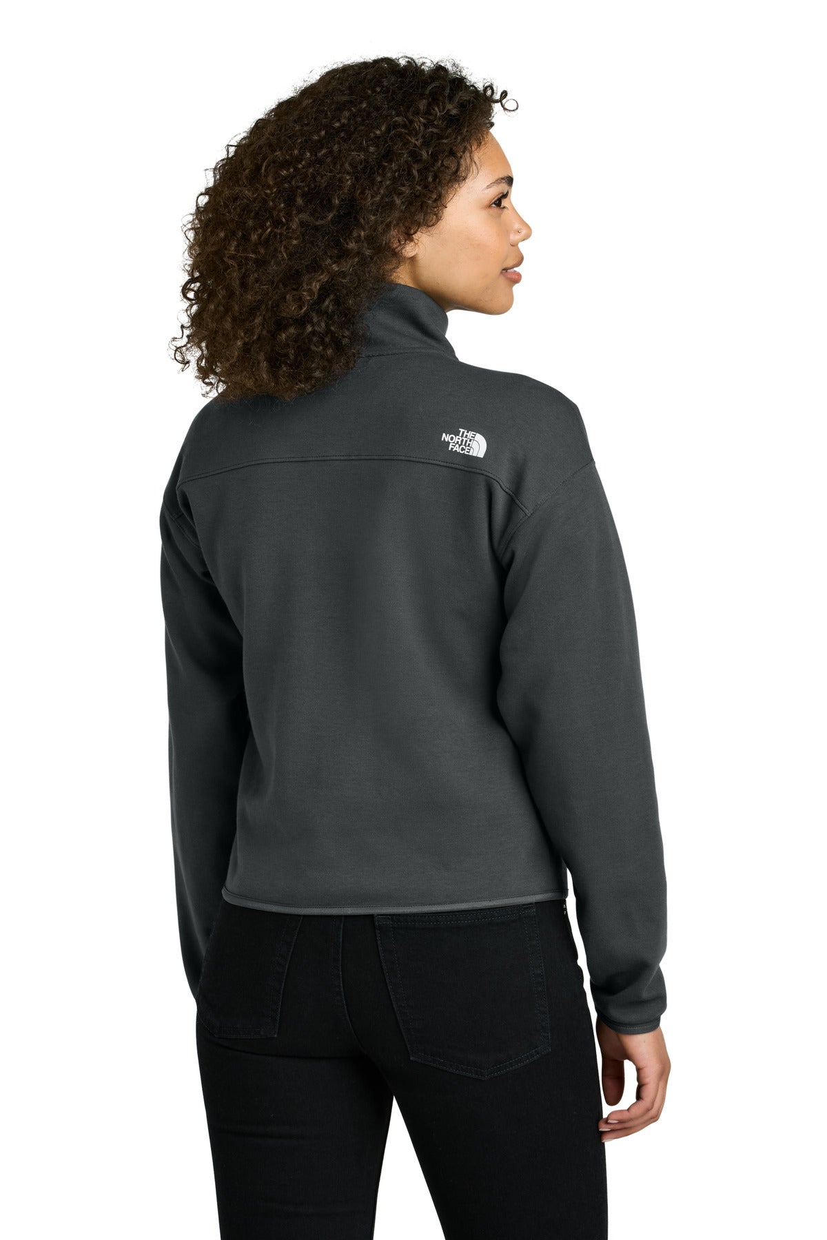 Custom Embroidered The North Face Women's Double-Knit 1/2-Zip Fleece NF0A8C5H,Asphalt Grey