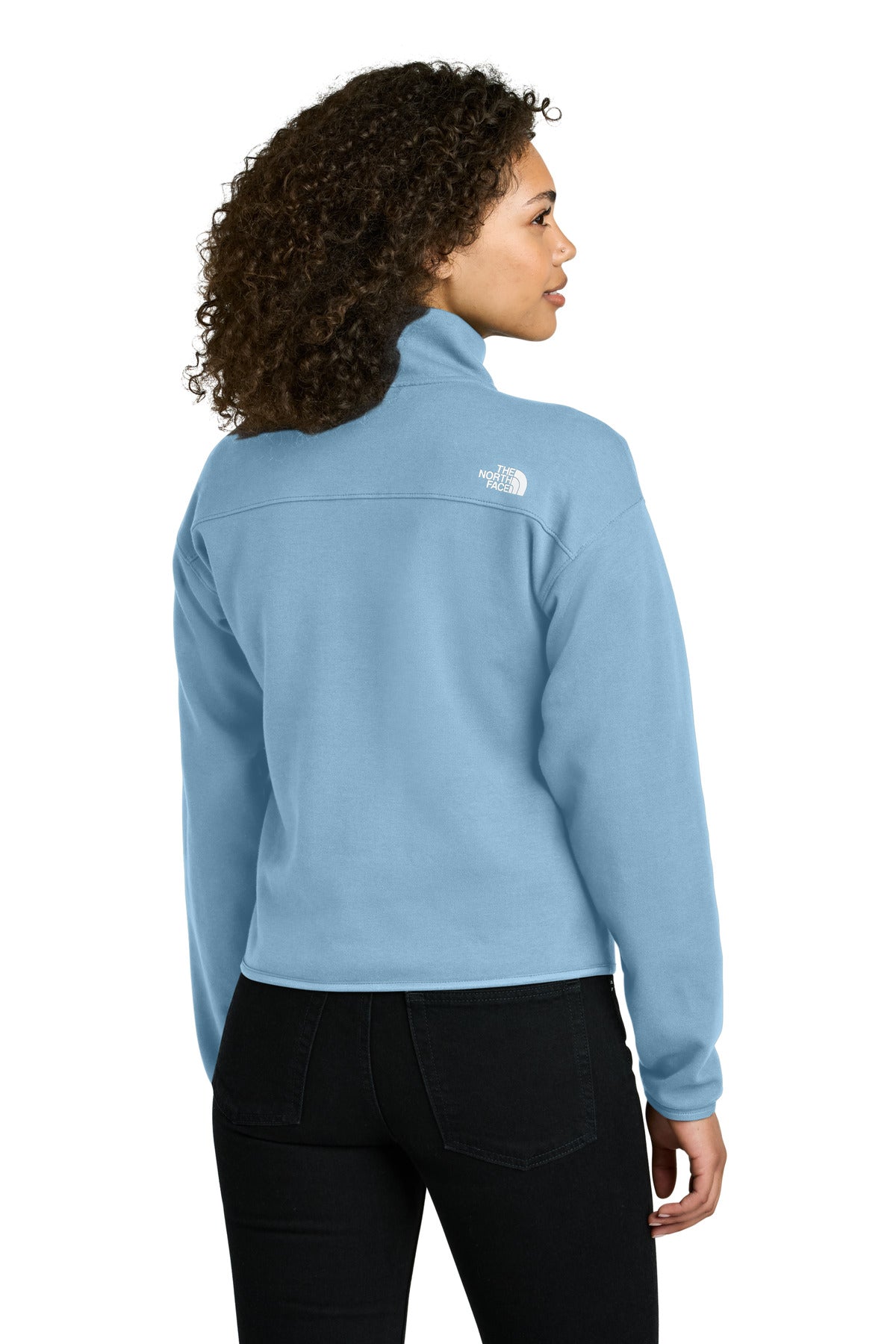 Custom Embroidered The North Face Women's Double-Knit 1/2-Zip Fleece NF0A8C5H,Steel Blue