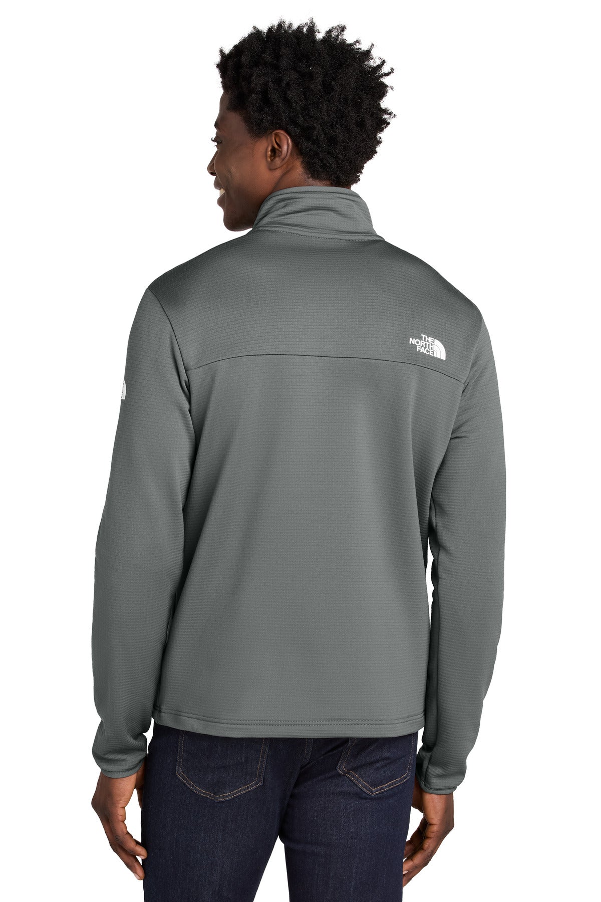 Custom Embroidered The North Face Aim 1/4-Zip Fleece NF0A8ENJ,Smoked Pearl Grey