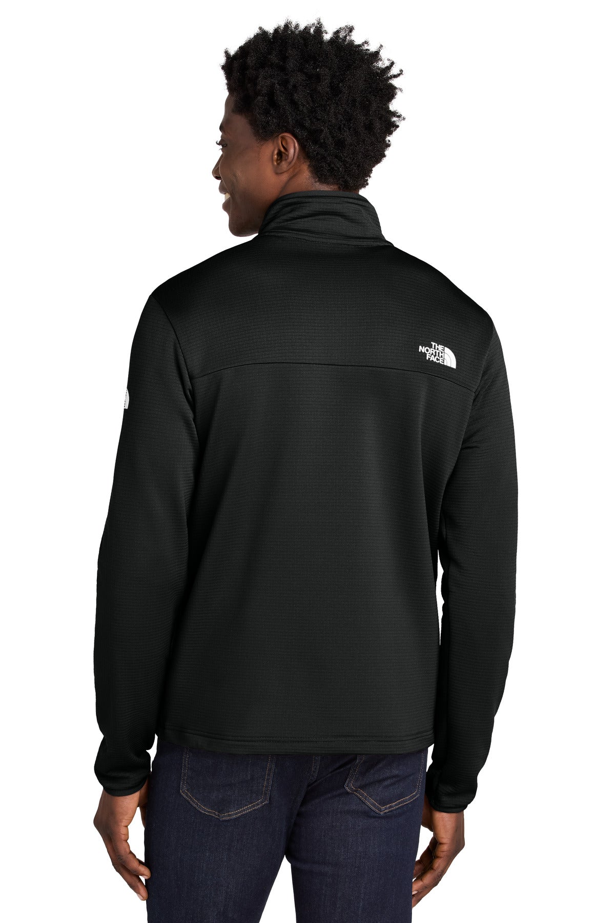 Custom Embroidered The North Face Aim 1/4-Zip Fleece NF0A8ENJ,TNF Black
