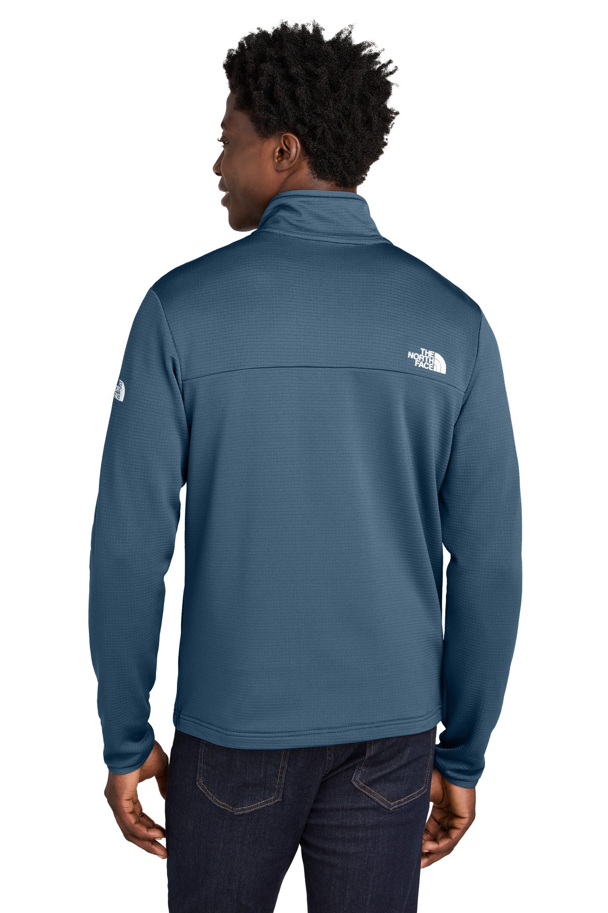 Custom Embroidered The North Face Aim Full-Zip Fleece Jacket NF0A8ENK,Shady Blue