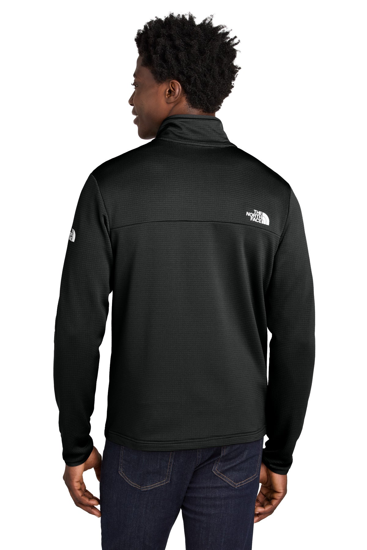 Custom Embroidered The North Face Aim Full-Zip Fleece Jacket NF0A8ENK,TNF Black