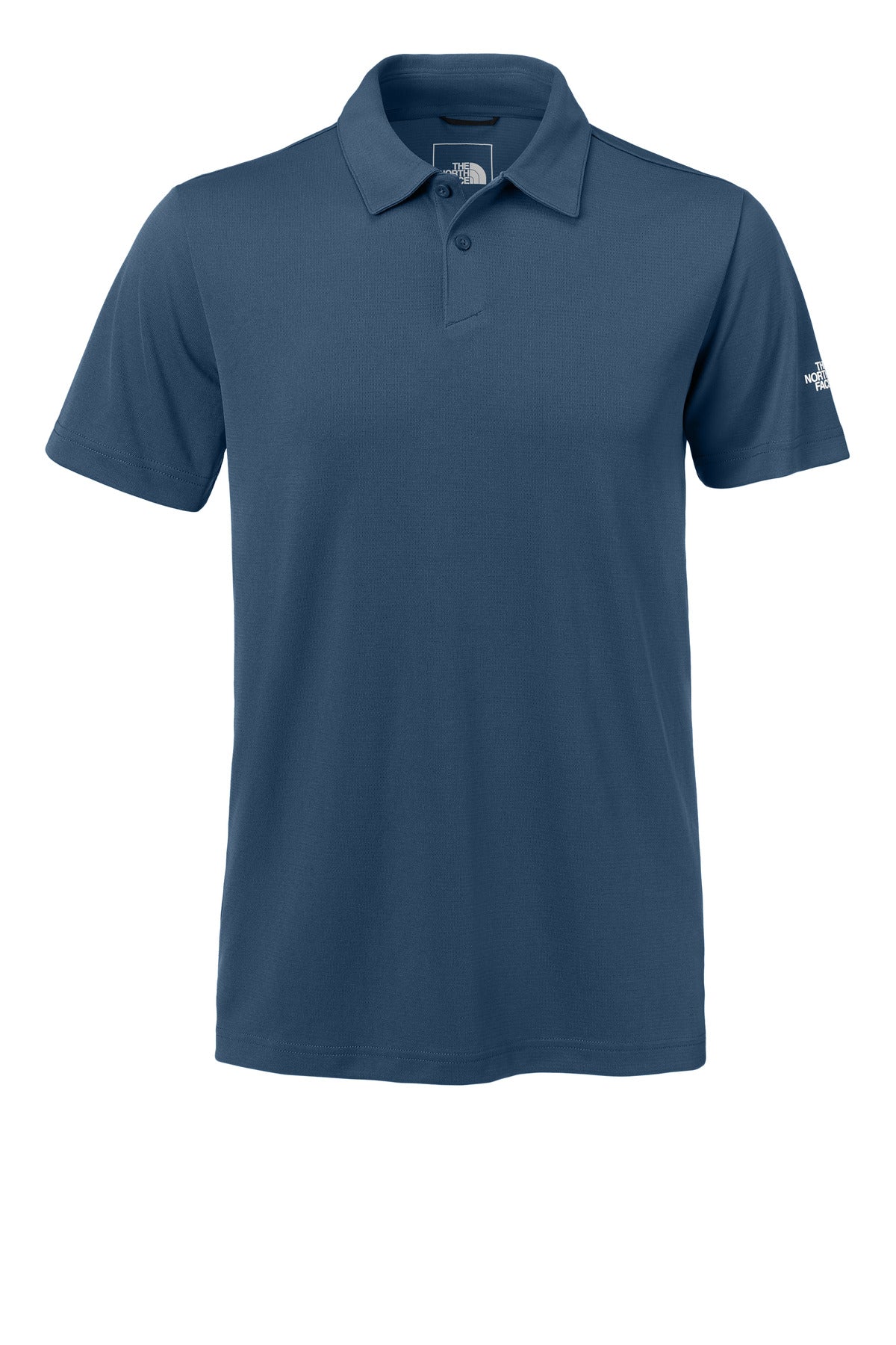 Custom Embroidered The North Face Polos/Knits in Shady Blue
