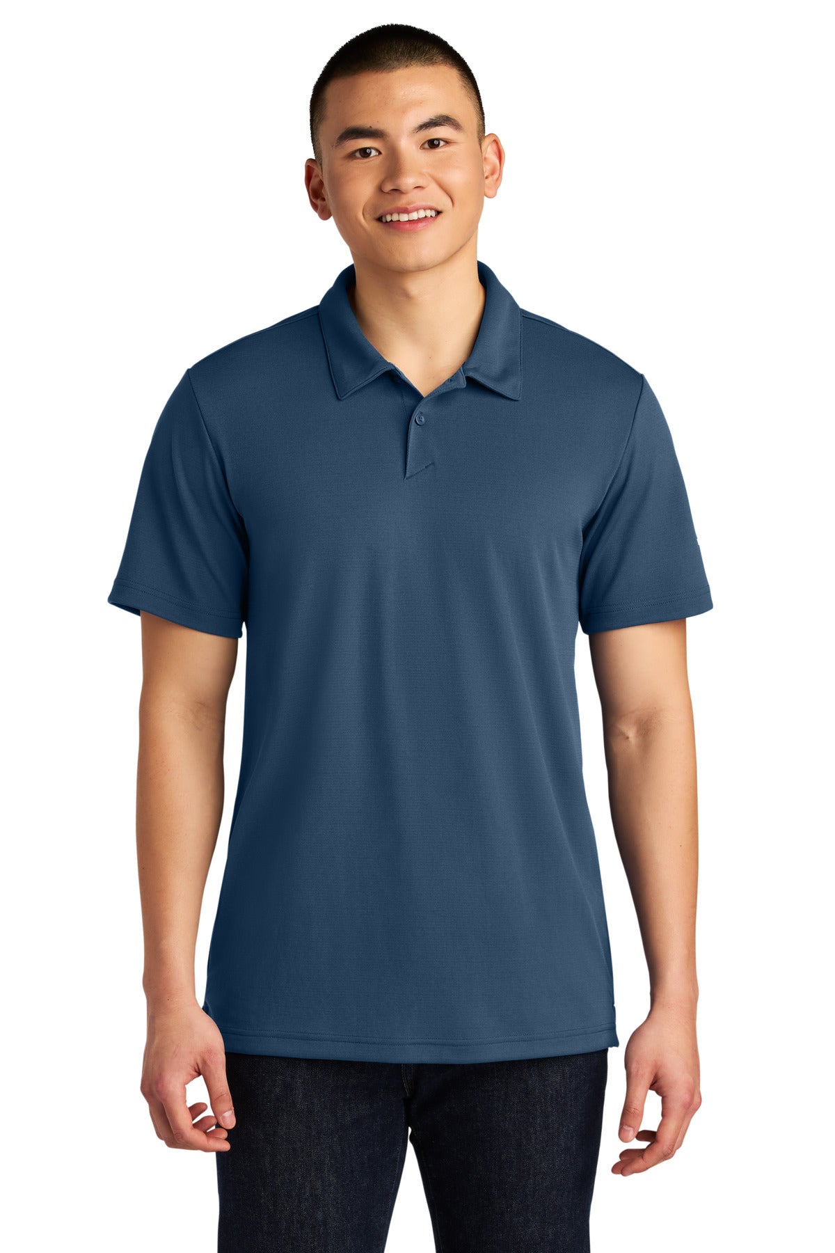 Custom Embroidered The North Face Polos/Knits in Shady Blue