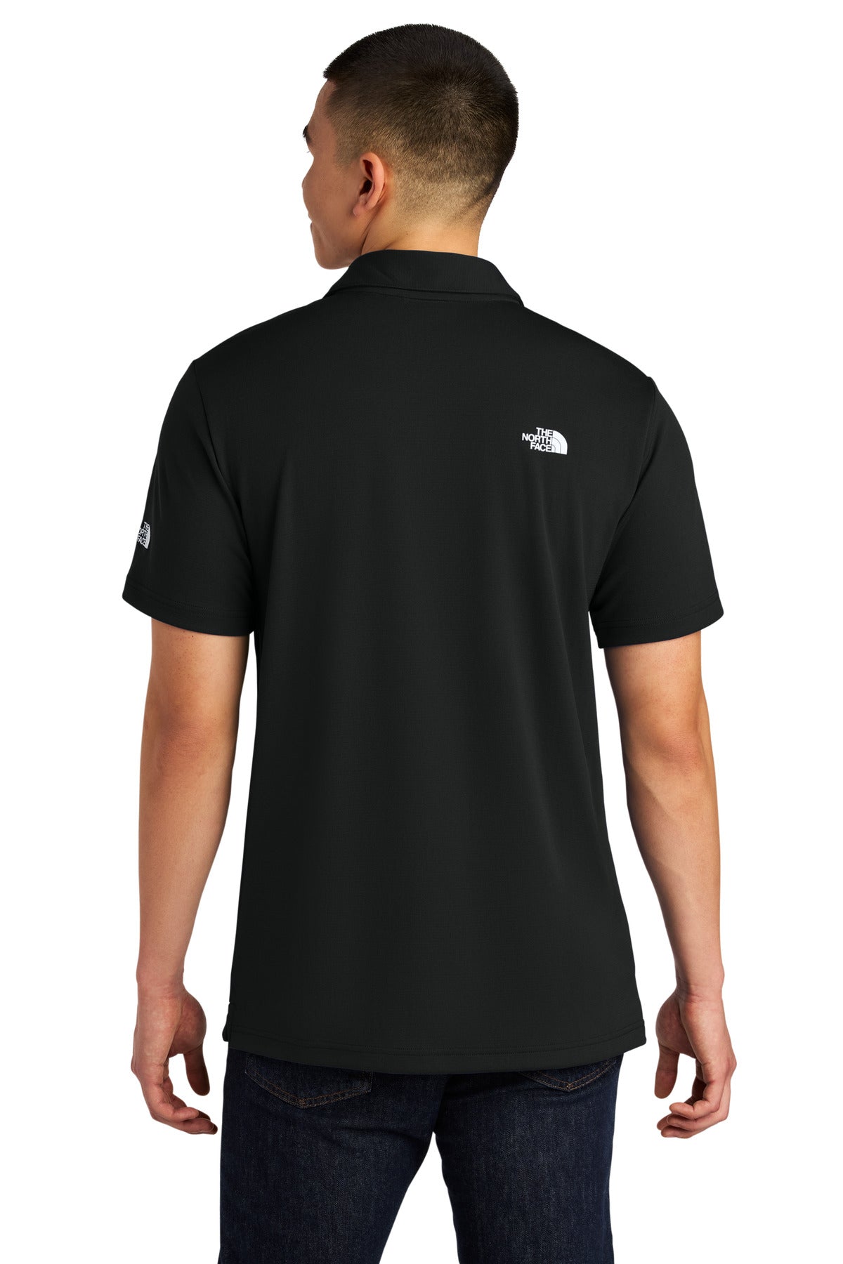 Custom Embroidered The North Face Polos/Knits in TNF Black