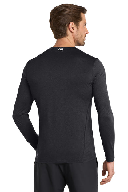 Custom Embroidered OGIO Long Sleeve Pulse Crew. OE321,Blacktop