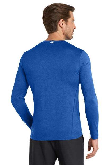 Custom Embroidered OGIO Long Sleeve Pulse Crew. OE321,Electric Blue