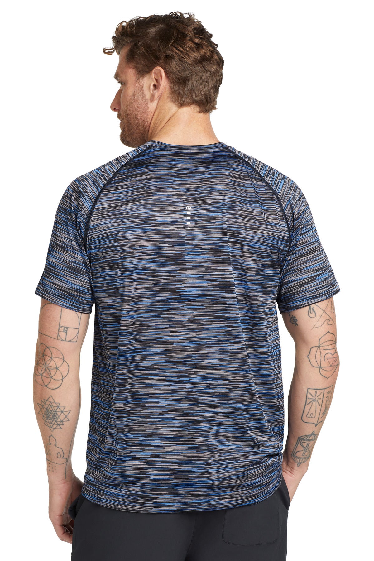 Custom Embroidered OGIO  Verge Crew. OE326,Electric Blue Space Dye