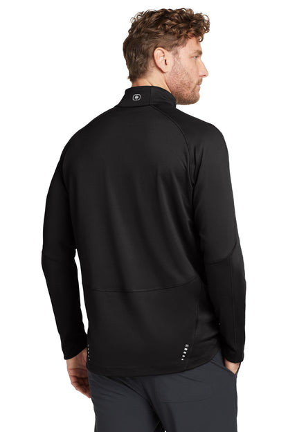 Custom Embroidered OGIO Radius 1/4-Zip. OE550,Blacktop