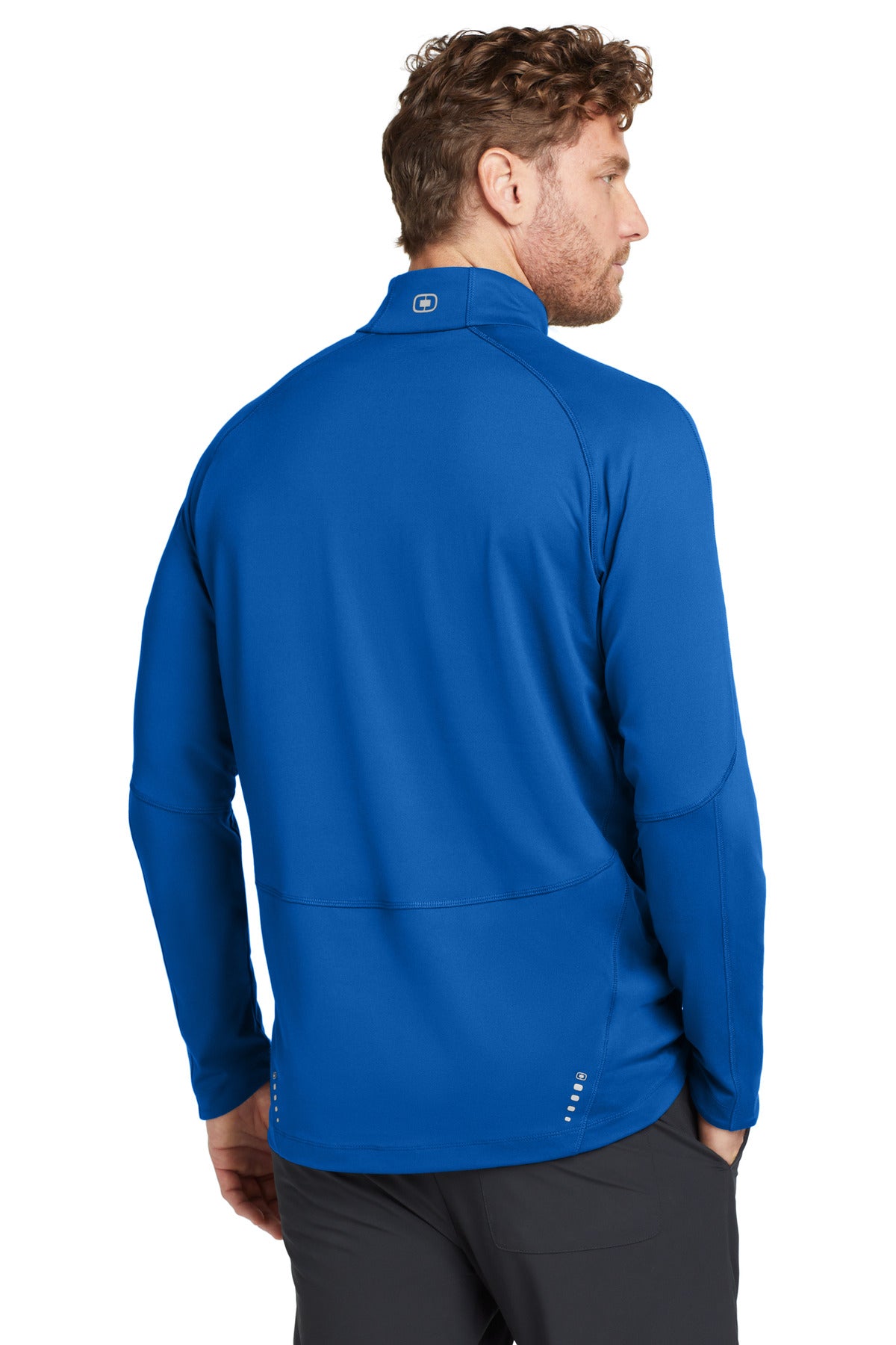 Custom Embroidered OGIO Radius 1/4-Zip. OE550,Electric Blue