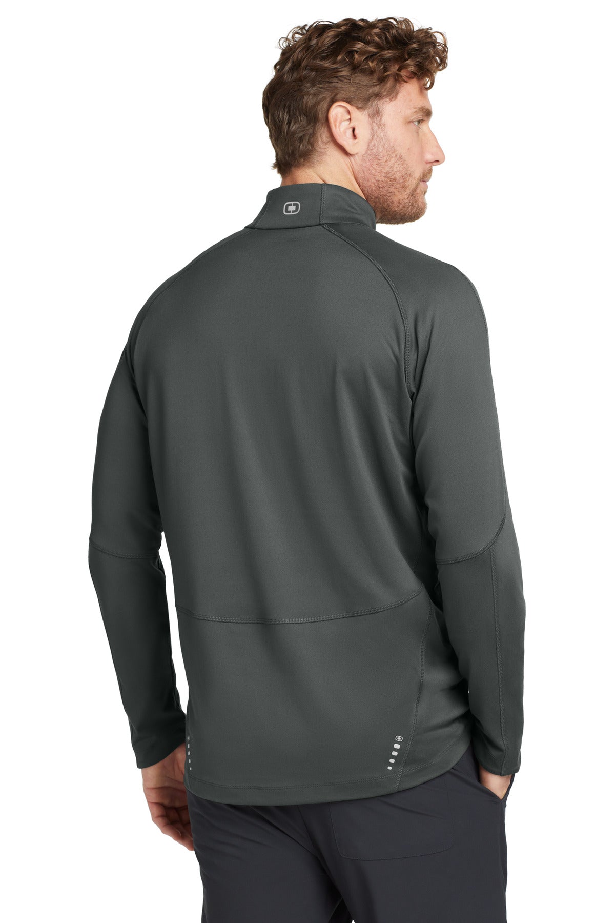 Custom Embroidered OGIO Radius 1/4-Zip. OE550,Gear Grey
