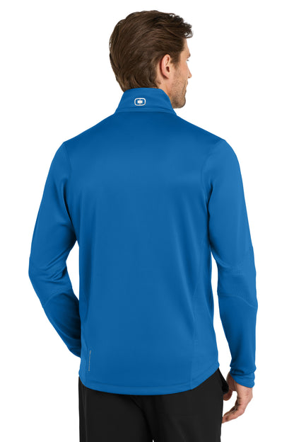 Custom Embroidered OGIO Fulcrum 1/4-Zip. OE701,Electric Blue