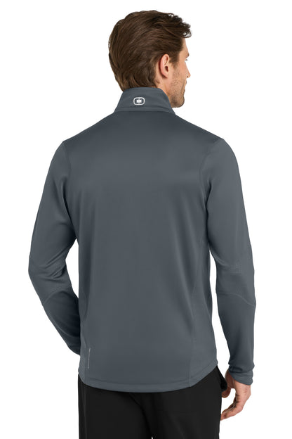 Custom Embroidered OGIO Fulcrum 1/4-Zip. OE701,Gear Grey