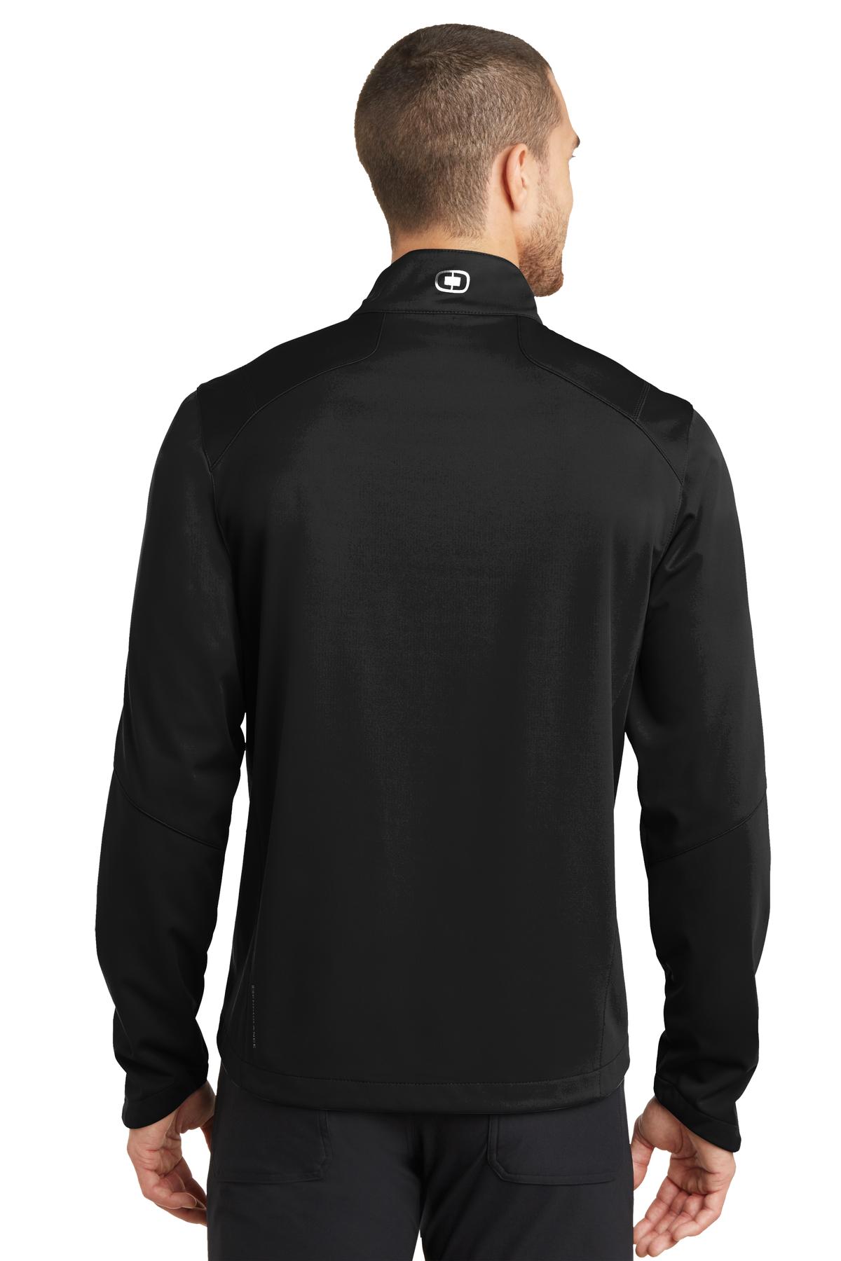 Custom Embroidered OGIO Crux Soft Shell. OE720,Blacktop