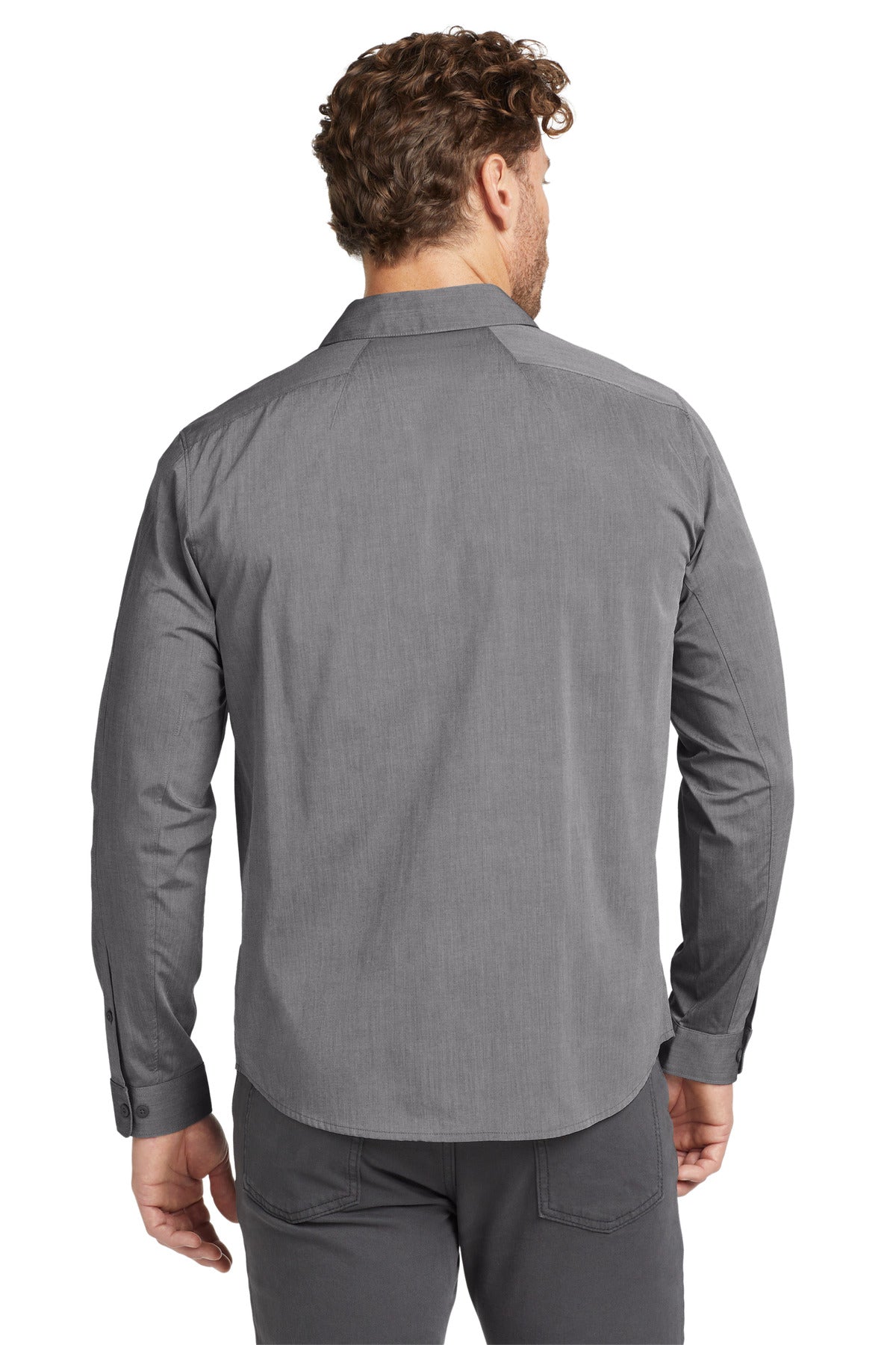 Custom Embroidered OGIO  Commuter Woven Shirt. OG1002,Gear Grey Heather