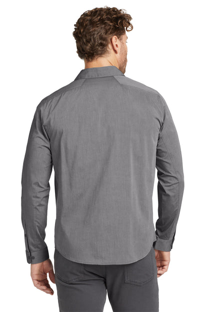 Custom Embroidered OGIO  Commuter Woven Shirt. OG1002,Gear Grey Heather