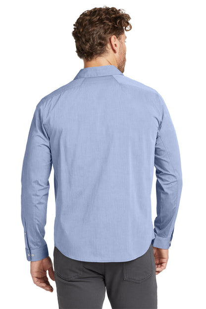 Custom Embroidered OGIO  Commuter Woven Shirt. OG1002,Metal Blue Heather