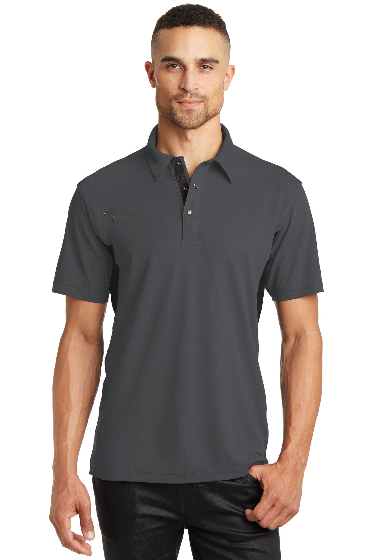 Custom Embroidered OGIO Polos/Knits in Diesel Grey/ Blacktop