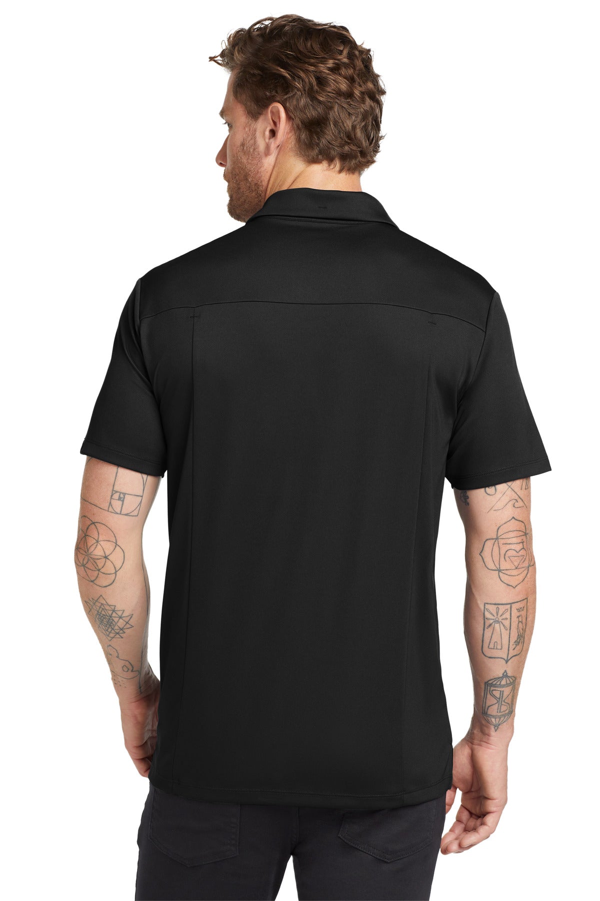 Custom Embroidered OGIO Framework Polo. OG125,Blacktop