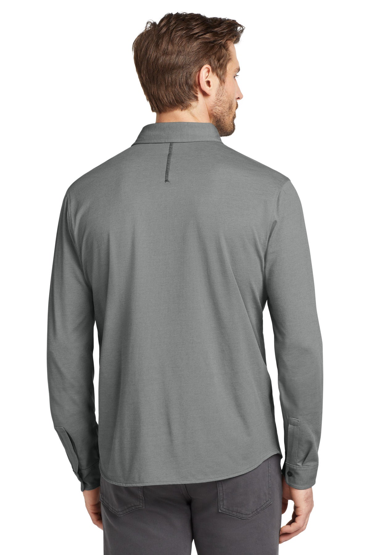 Custom Embroidered OGIO Polos/Knits in Tarmac Grey Heather