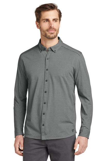 Custom Embroidered OGIO Polos/Knits in Tarmac Grey Heather