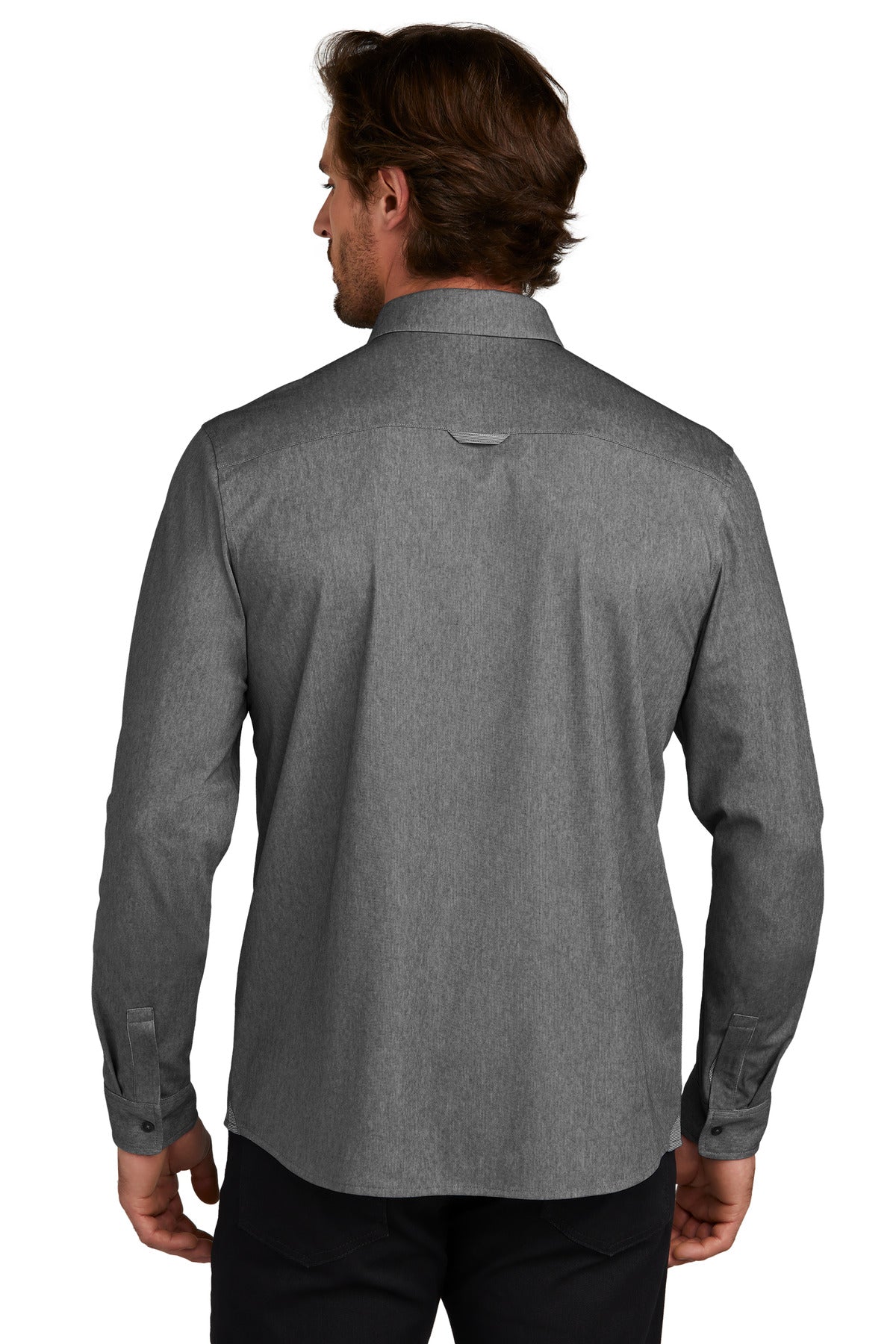 Custom Embroidered OGIO Extend Long Sleeve Button-Up OG161,Blacktop Heather