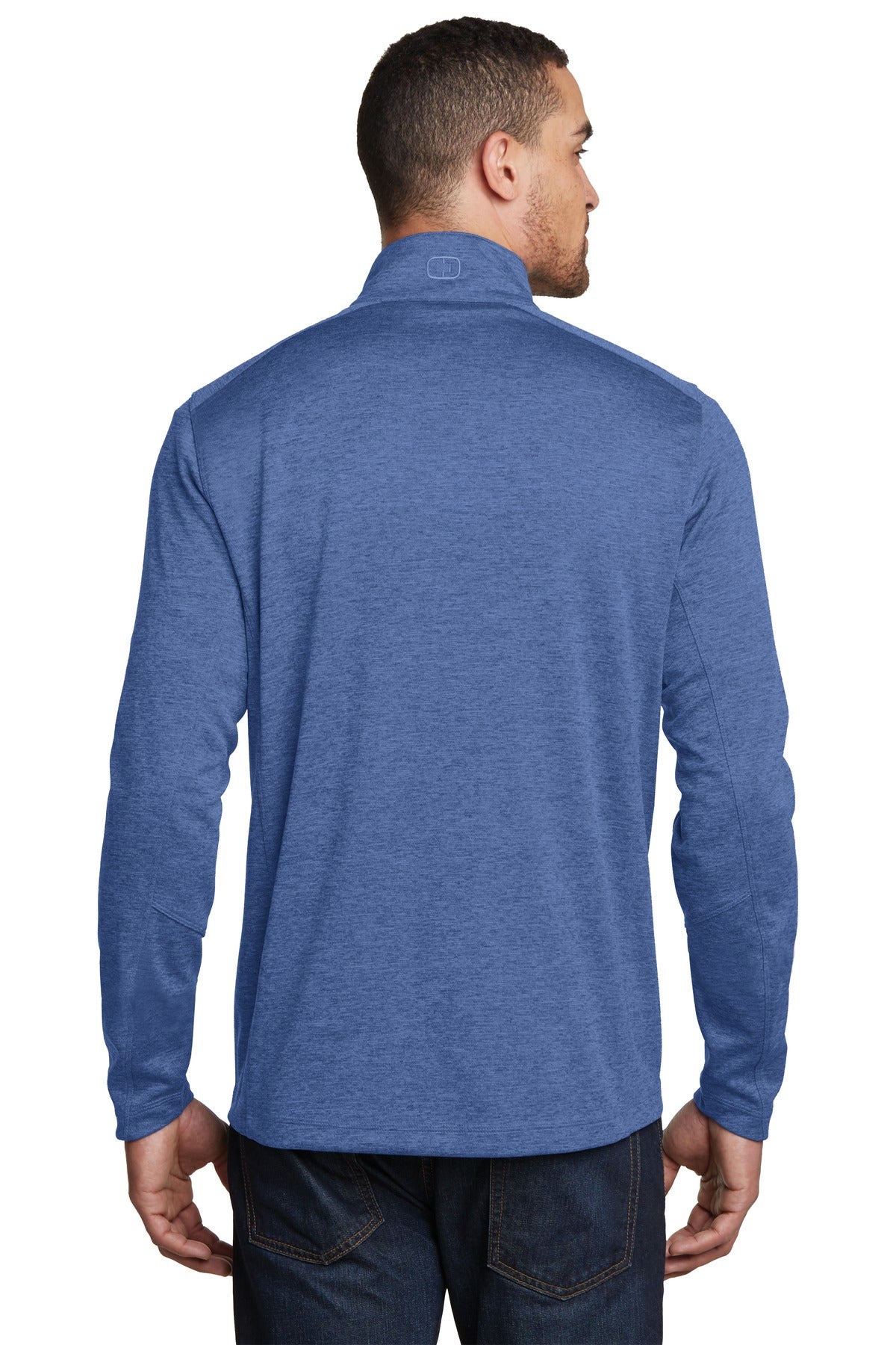 Custom Embroidered OGIO Pixel 1/4-Zip. OG202,Optic Blue