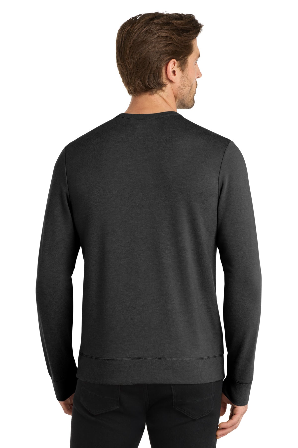 Custom Embroidered OGIO Luuma Flex Long Sleeve Crew OG825,Tarmac Grey Heather