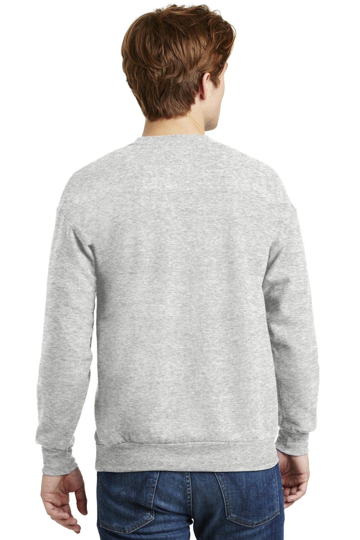 Custom Embroidered Hanes - EcoSmart Crewneck Sweatshirt.  P160,Ash