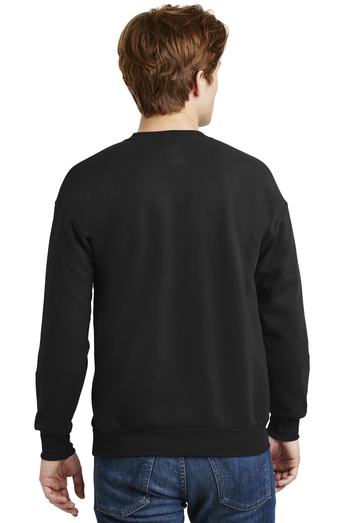 Custom Embroidered Hanes - EcoSmart Crewneck Sweatshirt.  P160,Black