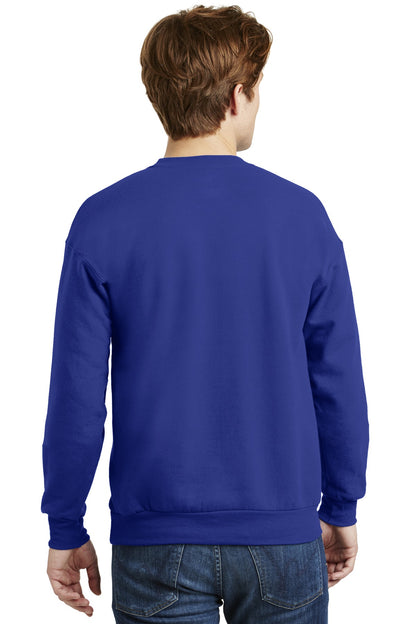 Custom Embroidered Hanes - EcoSmart Crewneck Sweatshirt.  P160,Deep Royal