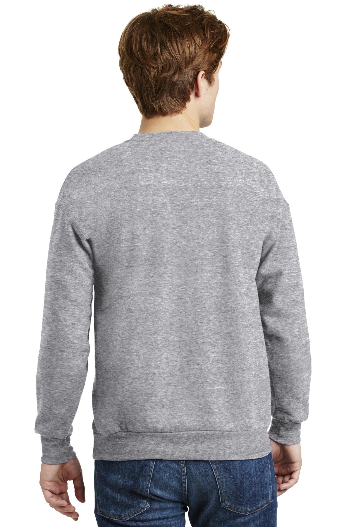 Custom Embroidered Hanes - EcoSmart Crewneck Sweatshirt.  P160,Light Steel