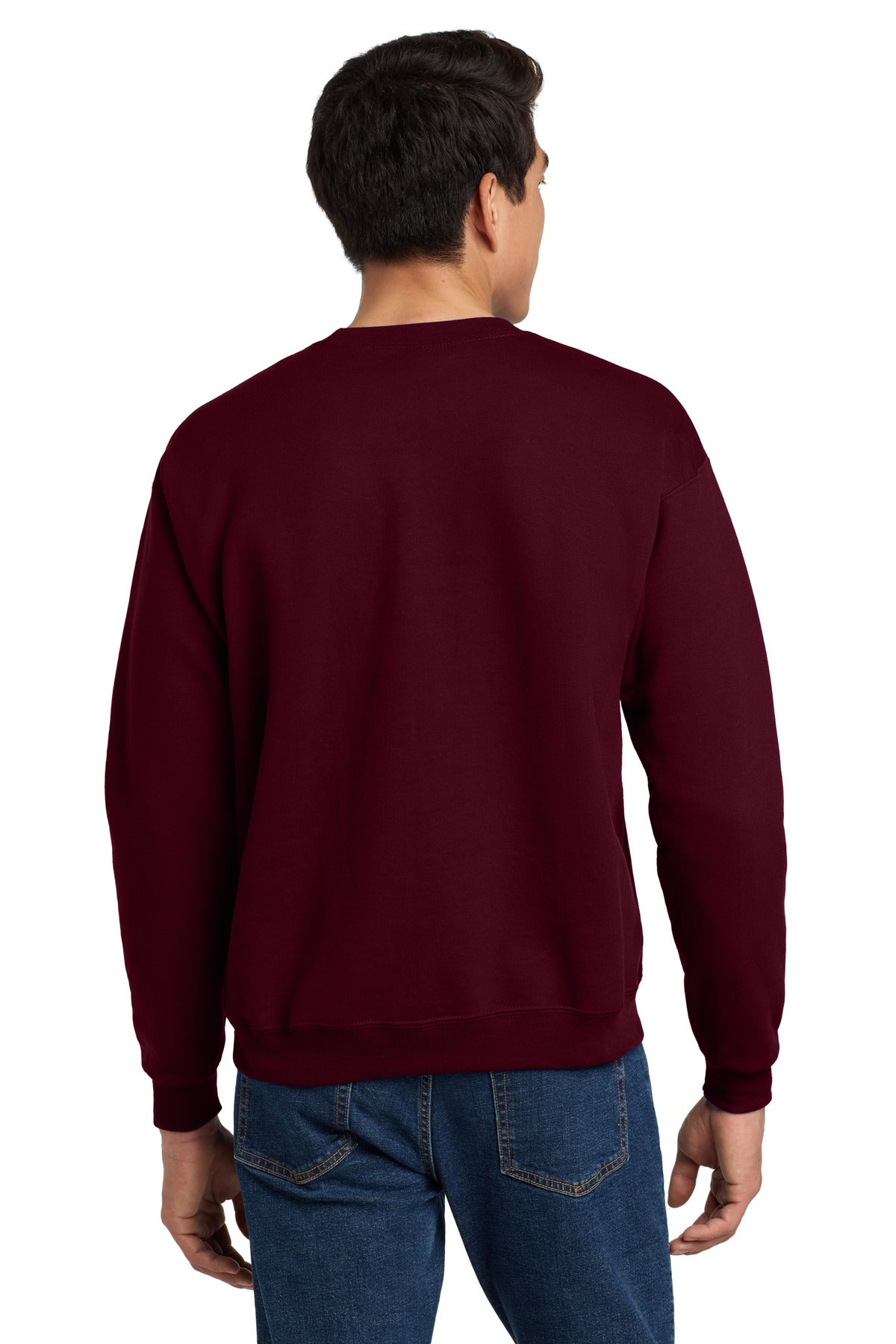 Custom Embroidered Hanes - EcoSmart Crewneck Sweatshirt.  P160,Maroon