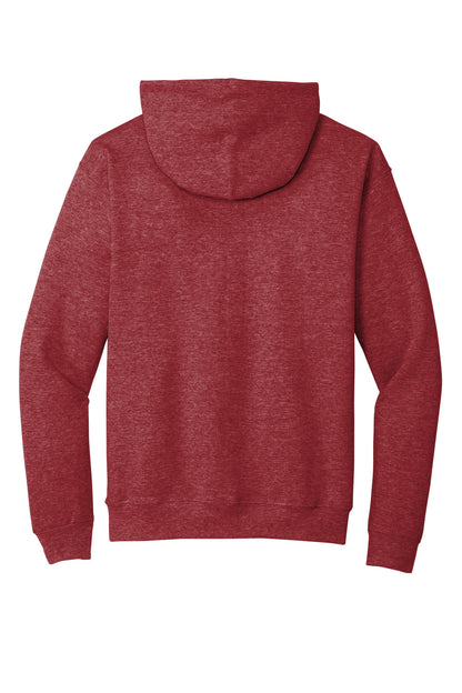 Hanes EcoSmart  - Pullover Hooded Sweatshirt.  P170 Heather Red